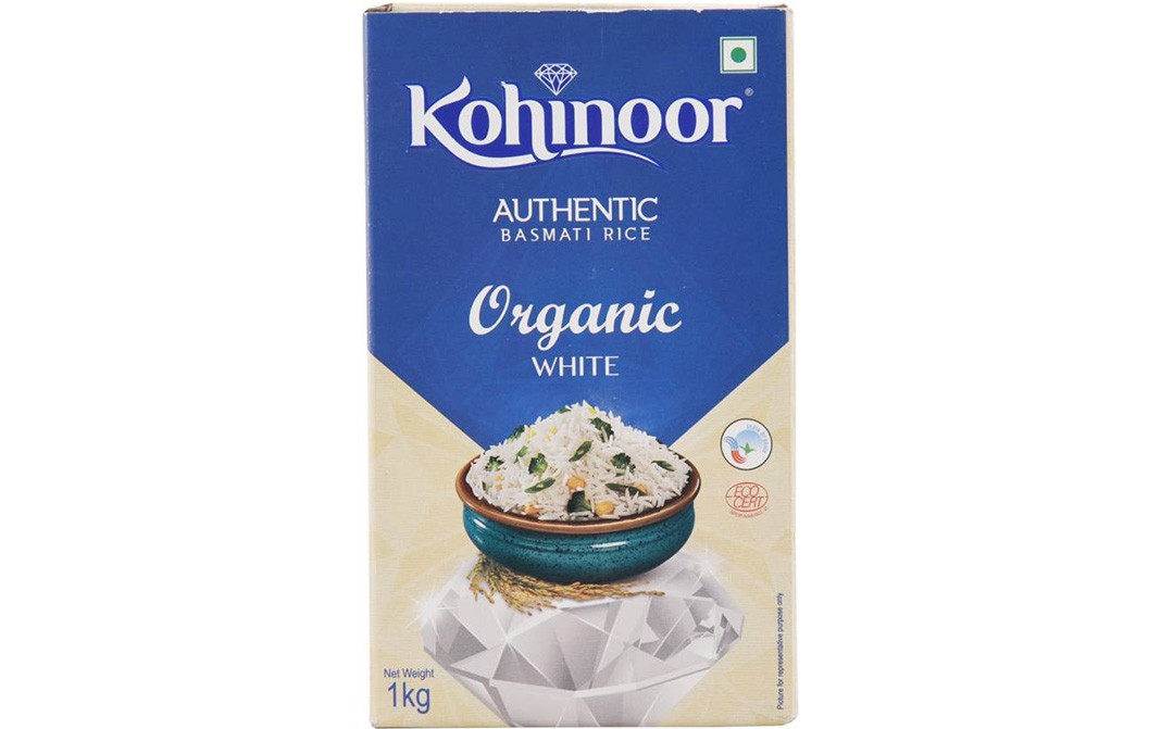 Kohinoor Authentic Basmati Rice Organic White   Pack  1 kilogram